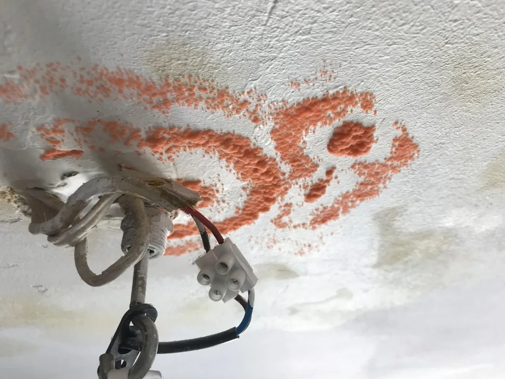 Schimmelflecken an einer Decke